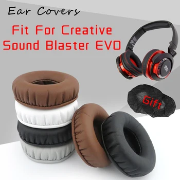 Koncovek Pro Creative Sound Blaster EVO GH0270 Sluchátka Earpads Náhradní Headset do Ucha Pad PU Kůže Houba Pěny