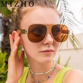 MIZHO 2023 Nadrozměrných sluneční Brýle, Ženy, Velký Rám Luxusní Značky Pánské sluneční Brýle Ženské Módy Odstíny UV400 Vintage Brýle Piolt