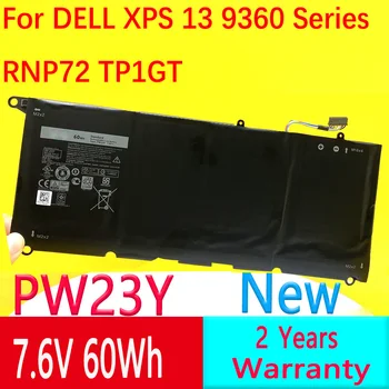 2022 PW23Y 90V7W Náhradní Nová Baterie Notebooku Pro DELL XPS 13 9350 9360 13D 9343 RNP72 JD25G Série JHXPY TP1GT 7.6 V, 60Wh