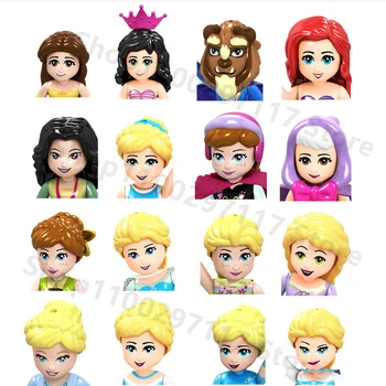 Postavy ve filmu Frozen Princezna Elsa Anna anime cihly mini akční figurky Sestavit stavební bloky hračky pro děti, dárky-28