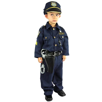 Deluxe Kostým Policista Kompletní Set pro Děti zdobit Americe Policejní Role Play Kit Armáda Policejní Uniformu s Pouty Odznak