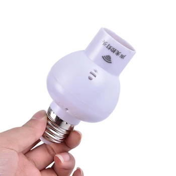 1KS Vnitřní Zvuk, Světelný Senzor Ovládání objímka E27 Šroub Lampy Základny Cap Socket Přepínač pro Chodby, Schody, Osvětlení, Žárovky