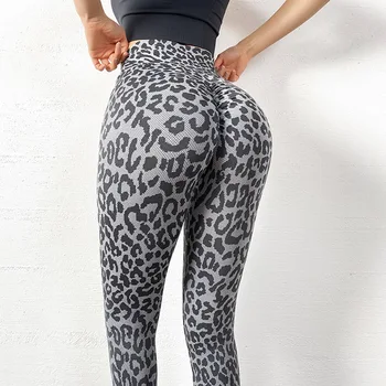 NORMOV Sexy Leopard Legíny Ženy Vysoké Pasu Pružný Push Up Fitness Legíny Femme Slim Hýždě Cvičení Leeging Femme