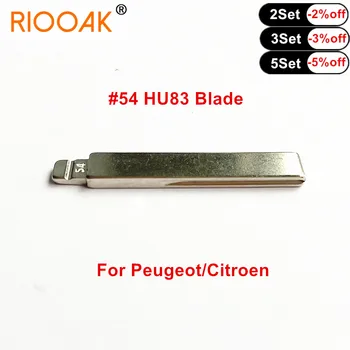 10pcs Kovové Uncut Skládací Flip Klíč Blade #54 HU83 Fob Auto Klíč Prázdné pro Peugeot 301/307/308/408 Citroen C3/C4L/C5