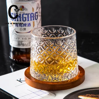 Kreativní rotační whisky sklo zahuštěný osobnosti sklenice sklenice sklenice na víno zahraniční vína, pivo dekompresní pohár