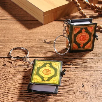 1 Ks Mini Korán, Kniha Design Klíč, Řetěz Skutečný Papír Lze Číst Arabsky Klíčenka Muslimské Šperky Dekorace Roztomilý Přívěsek Na Klíče Dárek