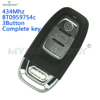8T0959754C Smart Auto Klíče 3 Tlačítko 434Mhz pro Audi A4 A6 Q5 SQ5 remtekey