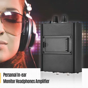 Osobní In-ear Monitor Sluchátka Zesilovač Stereo Mono Dual XLR Ultra-Kompaktní Zesilovač Kovový Klip Montážní Adaptér