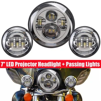 7inch LED Projektor Světlomet w/4.5 palcový potkávacích Světel Pro Touring Electra Glide Ultra Classic FLHTCU/EFI FLHTCUI/FLHTCU