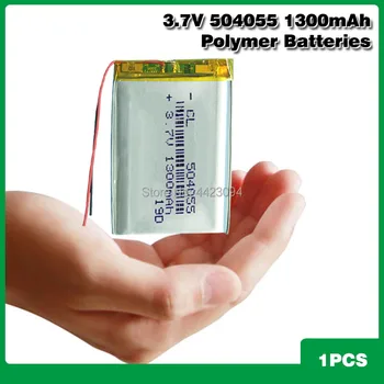 3,7 V 1300mAh 504055 Lithium Polymer Li-Po, li-ion Dobíjecí Baterie Pro mp3 mp4 mp5 GPS DVR Bluetooth reproduktor hračky, Lipo buňky