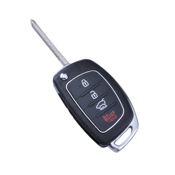 WFMJ Inteligentní Dálkové Flip Floding Bezklíčový Vstup Nesestříhaný 4 Tlačítka Auto Klíč Případě Shell Fob pro rok 2013, 2014 Hyundai Santa Fe ix45 Žádný Čip