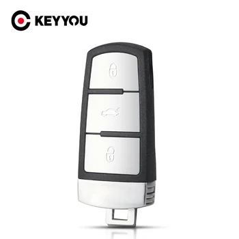 KEYYOU Smart Remote 3 Tlačítka Auto Klíč Případě Prázdné Pro Volkswagen VW Passat CC, B6, B7 B7L CC R36 Maogotan B5 Passat 3C Klíč Shell