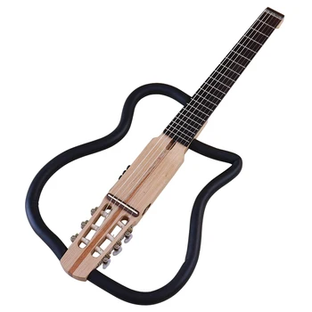 Tichý Klasické Bezhlavé Kytary Stroje 6 String Nylon Klasická Elektrická Kytara Kanady, Javorového Dřeva Tělo Skládací Nástrojů