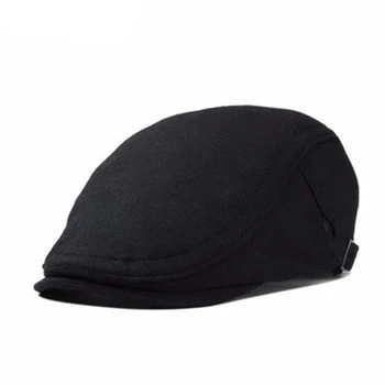 nové módní mužské plochá čepice pro volný čas muži kamelot čepice zimní chapeau gentleman kůže baret podzim kostní prodej