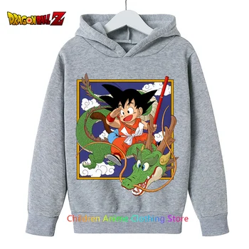 Anime Dragon Ball Z Mikinu 4-14 Let Děti Mikiny Anime Šaty Goku S Kapucí Chlapci Dívky Mikina Dětské Tepláky Oblečení