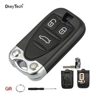 OkeyTech 3 Tlačítko, Dálkové Ovládání, Bydlení, Auto Klíč Shell pro ALFA ROMEO 159 Brera 156 Spider Inteligentní Klíč S baterií, klip a nůž