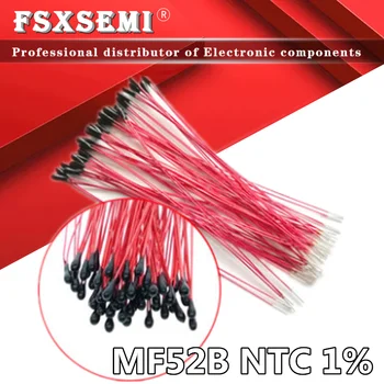 10ks NTC MF52B 10K 100K 3435 Sonda popruh drát B3435 B3950 1% Smaltovaný drát regulace Teplotní čidlo