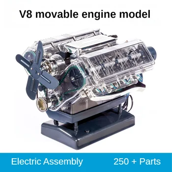 V8 Mini Motor Motor Model Start Model Sestavy Vědecký Experiment Hračky, 250+ Díly