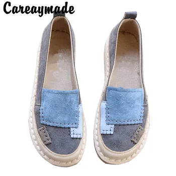 Careaymade-Ženy jediné boty ploché dnem mělká kulatá hlava pohodlné ruční přizpůsobení barev ležérní nízké top boty