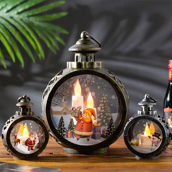 2023 Led Vánoční Světla, Ozdoby, Nový Rok, Santa Elk Svíčka Lampa Stolní Vánoční Dárek Domů Vánoční Strom Dekor Natal Navidad