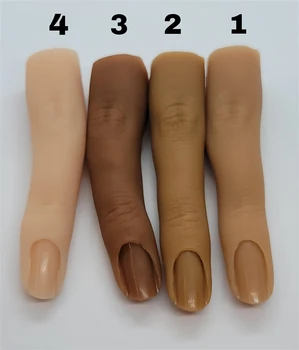 Poseable Silikonové Praxi prsty Flexibilní Lak na Figuríně Prst pro DIY Nehtů Praxe（Č. 1）Měkké Nehty Model Vzdělávání Praxí