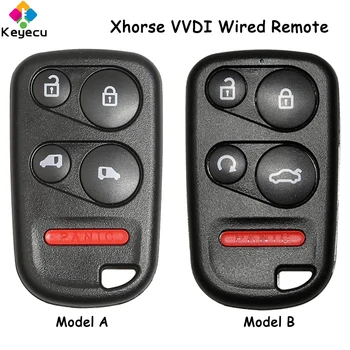 KEYECU XHORSE anglické Verzi pro Honda Styl 4 Tlačítek, Drátová Univerzální Dálkové ovládání Auto Klíče pro VVDI Klíčovým Nástrojem P/N: XKHO03EN XKHO04EN