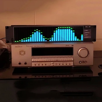 2U rack RGB hudební spektrum, rytmus, světlo, hlas-řízené drát-řízené dálkové ovládání barevné hodiny animace hi-fi bluetooth
