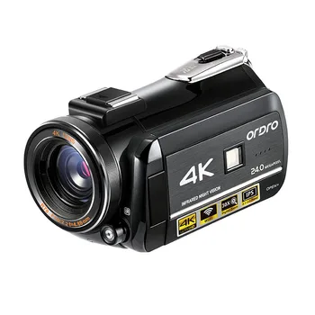 Ordro AC3 Videokamery videokamera 4K@24fps 30X Digitální Zoom Infračervené Noční Vidění Wi-fi Filmadora Professional pro YouTube, Blogger