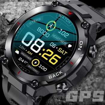 Nová Pozice GPS Hodinky Pro Muže Vojenské Venkovní Sportovní Chytré Hodinky Super Dlouhá Pohotovostní Health Monitor 5ATM Plavat Muži Smartwatch