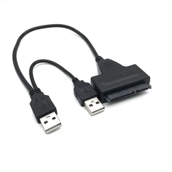 Duální Elektrický USB 2.0 Na SATA Snadné Řídit Kabel 2,5 3,5 Palcový Pevný Disk Datový Kabel Si081