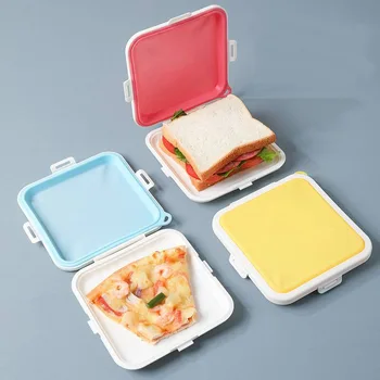 Sendvič Úložný Box Silikonové Oběd Box Případě Skladování Potravin Opakovaně Mikrovlnná Trouba Oběd Box Pro Skladování Potravin Nádoby Sendvič Boxy