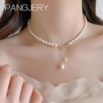 PANGJERY konvalinka Perlový Náhrdelník pro Ženy Jednoduché Kreativní Módní Korálky Klíční kost Řetěz Narozeninové Party, Dárky, Šperky
