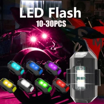 10/20/30KS Blesk LED Výstražné Světlo Univerzální Anti-kolize Signální Světlo Drone Indikátor Pro Auto Motocykl Kolo RC Drone