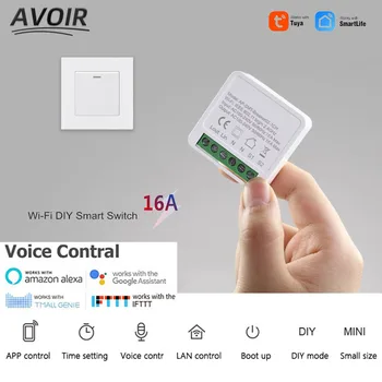 Avoir 1-5 Ks Jistič Inteligentní Život Tuya Přepínač Wi-fi Inteligentní Domácí Zásuvky Bezdrátové Senzorové Spínače Mini Wifi Modul Ovládat 16A