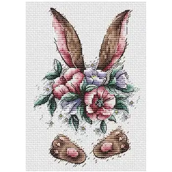 Květinové a Bunny Uši Vzory Počítají Cross Stitch Sady 11CT 14CT 16CT 18 KARÁTŮ DIY Ruční Kříž Steh Kit Výšivky Vyšívání