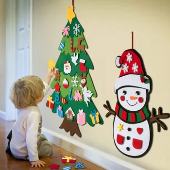 Děti DIY Cítil Velký Vánoční Strom, Vánoční Dekorace Santa Claus Vánoční Strom 2022 Nový Rok Dárky pro Děti, Vzdělávací Hračky