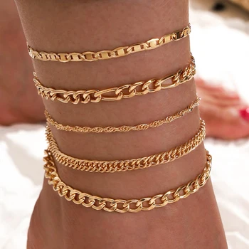 Evropské A Americké Módní Šperky Temperament Jednoduché Dámské Retro Kreativní Had Řetěz Šperku Pěti-Dílná Sada Pro Ženy