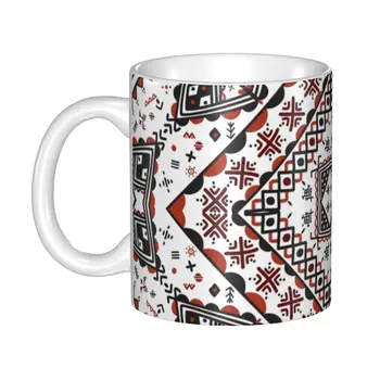 Kabyle Keramiky Berberské Motivy Hrnek na Kávu DIY Vlastní Amazigh Geometrický Vzor Keramický Hrnek Cup Kreativní Dárek