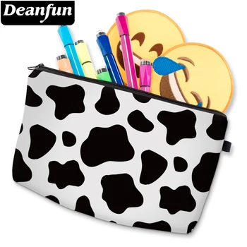 Deanfun Kosmetická Taška Černá A Bílá Kráva Barevné Vzorované Make-Up Bag Roztomilé Vodotěsné Toaletní Tašky D52558