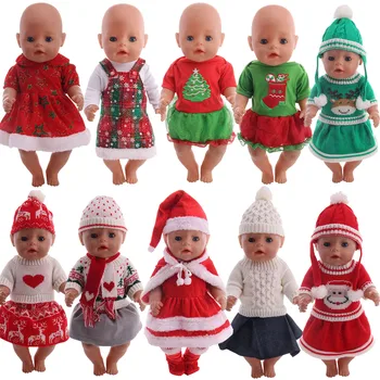 12 Set Módní Doplňky, Vánoční Obleky, Oblečení Pro 18 Palců A Nové Generace Narozené Dítě Narozeniny holčičí Hračky Dárky