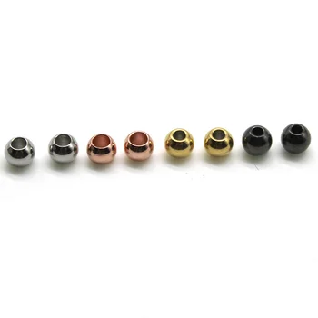 2 3 4 5 6 mm z Nerezové Oceli Míč Distanční Korálky pro Výrobu Šperků DIY Náramek Korálky Volné Korálky pro Zjištění Zásoby