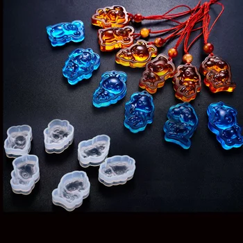 1KS 12 Čínského Zvěrokruhu ve Tvaru Liquid Silicon UV Pryskyřice Formy pro Výrobu Šperků Náušnice, Vlasové Doplňky, Šperky, Nástroje
