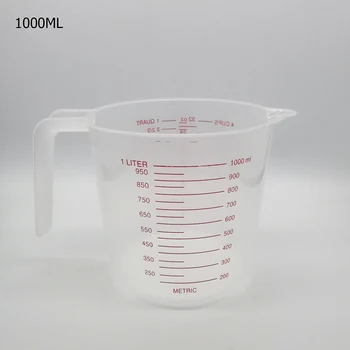 Plastová Odměrka Transparentní S Odstupňovanou Šálku Eco-Friendly Absolvoval Nalít Výtok Kuchyňské Měření Cup Laboratoře Liquid Measure