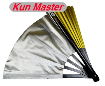 Kun Master 34 Cm Bambusové Čínské Kung-Fu Tai Chi Ventilátor S S Stříbra A Zlata Obě Strany Zahrnuje Volný Zápas