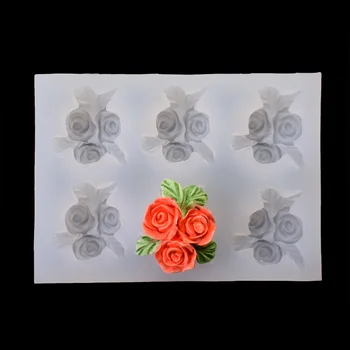 1ks Silikonové Formy Růže květ, DIY Jílu Epoxidové Pryskyřice drop lepidlo formy Pro Výrobu Šperků