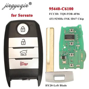 jingyuqin 95440-C6100 Smart 433,92 MHz ID47 Dálkového ovladače 4 Tlačítka pro Kia Sorento 2019 2020 Fob TQ8-FOB-4F06 Keyless Go FOB