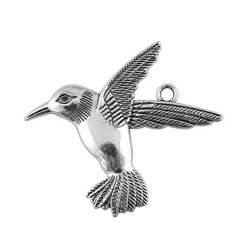WYSIWYG 1ks 68x61mm Pták Přívěsky Pro Výrobu Šperků Starožitné Stříbrné Barvy Velký Pták Přívěsky Velký Pták Kouzlo