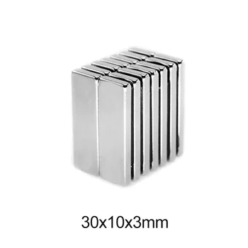 2/5/10/20/30/50KS 30x10x3mm Blok Super Silné Výkonné Magnety List N35 Permanentní Magnet 30x10x3 Neodym Magnet 30*10*3