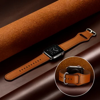 popruh Pro Apple watch band 44 mm 45 mm 41 mm 40 mm 42 mm 38 mm smartwatch náramek correa Kožený náramek iWatch series 3 4 5 6 SE 7