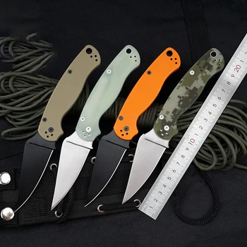 Vícebarevná 440 Blade Skládací Nůž G10 Rukojeť Venkovní Táboření, Přežití Přenosné Šavle Self-defense Kapesní Nože EDC Nástroj